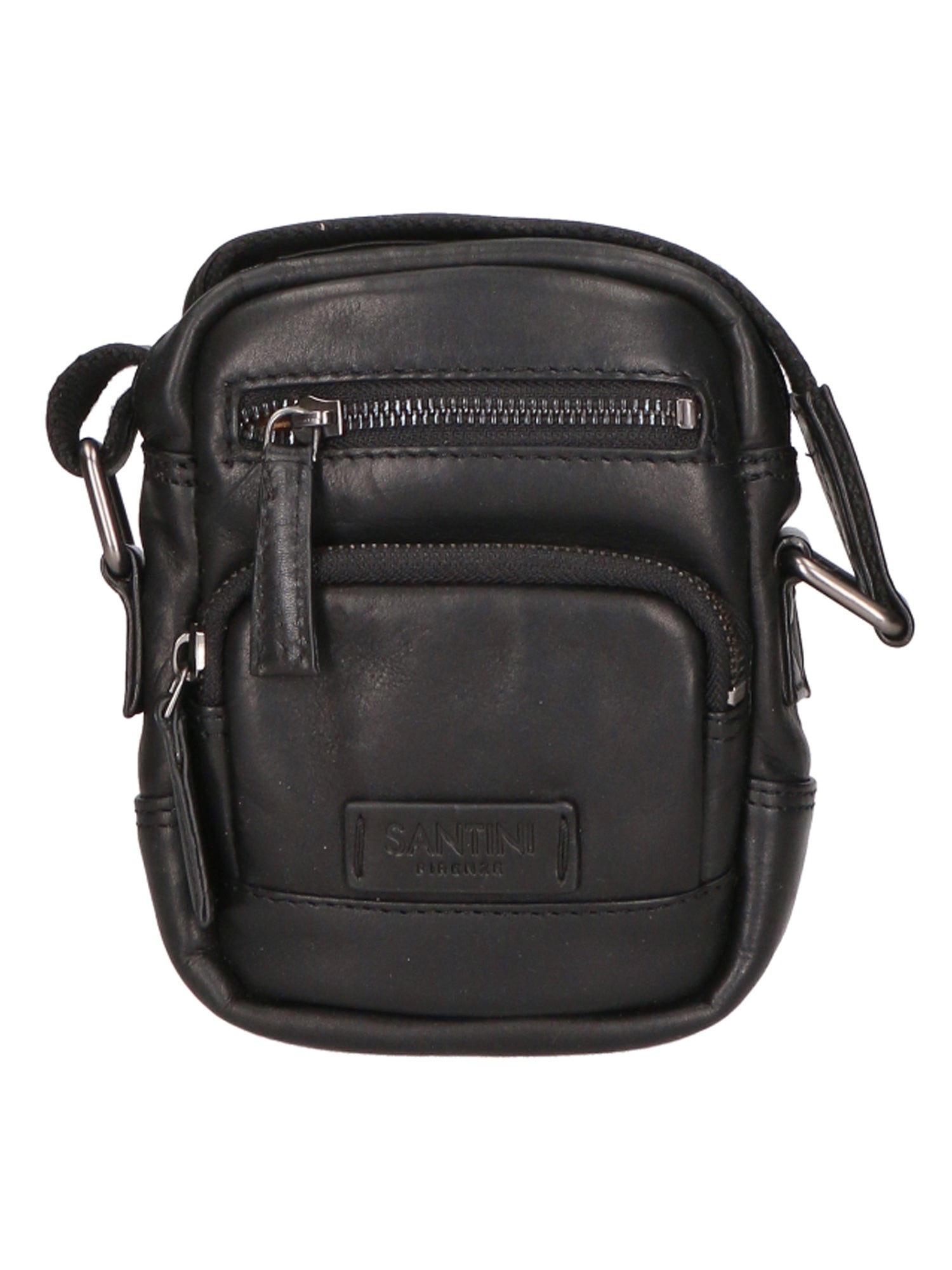 Borsa a tracolla unisex vera pelle Made in Italy SN5863147-BLACK Santini Firenze