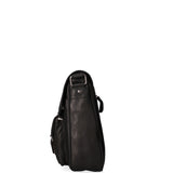 Borsa a tracolla da uomo 100% vera pelle HILB-3173-NERO Hill Burry
