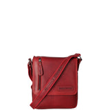 Borsa a tracolla da uomo Vera pelle HIL-3069S-ROSSO Hill Burry