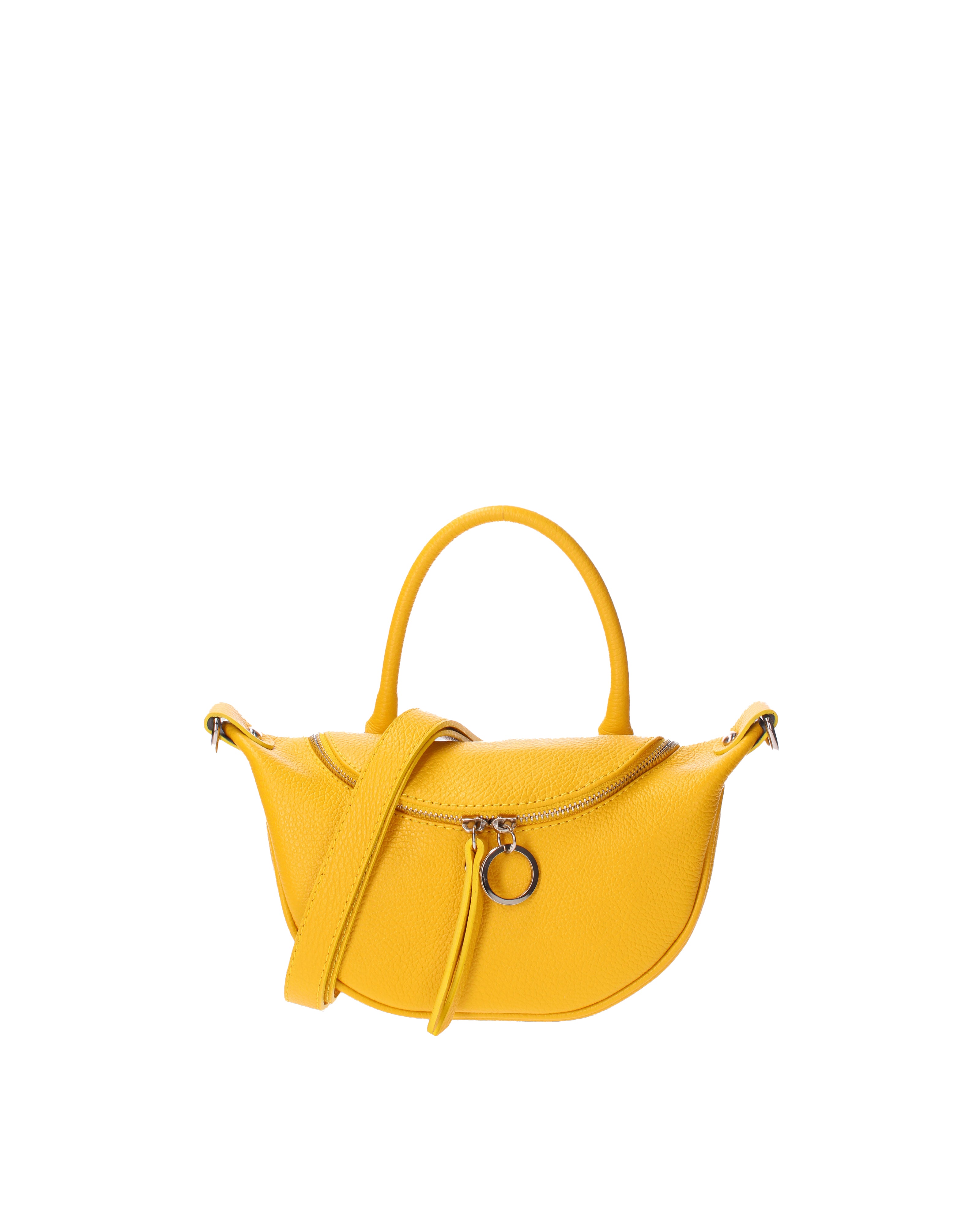 Mae Borsa a mano da donna Vera pelle 07142-D04 GIALLO Viola Castellani
