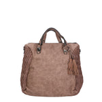 Zaffira Borsa a spalla da donna Misto nylon e pelle LK0264-FANGO Gave Lux