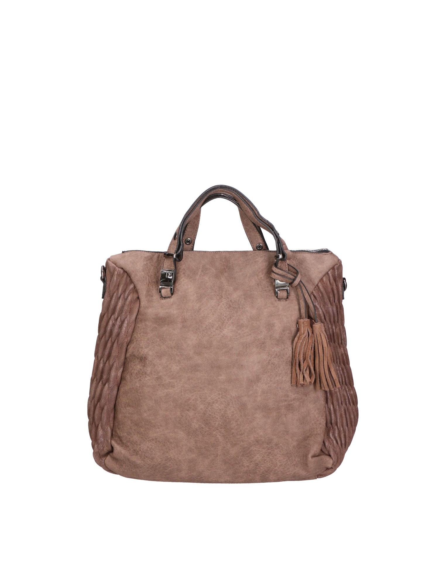 Zaffira Borsa a spalla da donna Misto nylon e pelle LK0264-FANGO Gave Lux