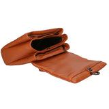 Purple Women's Handbag in Genuine Leather Made in Italy 17x28x7 cm