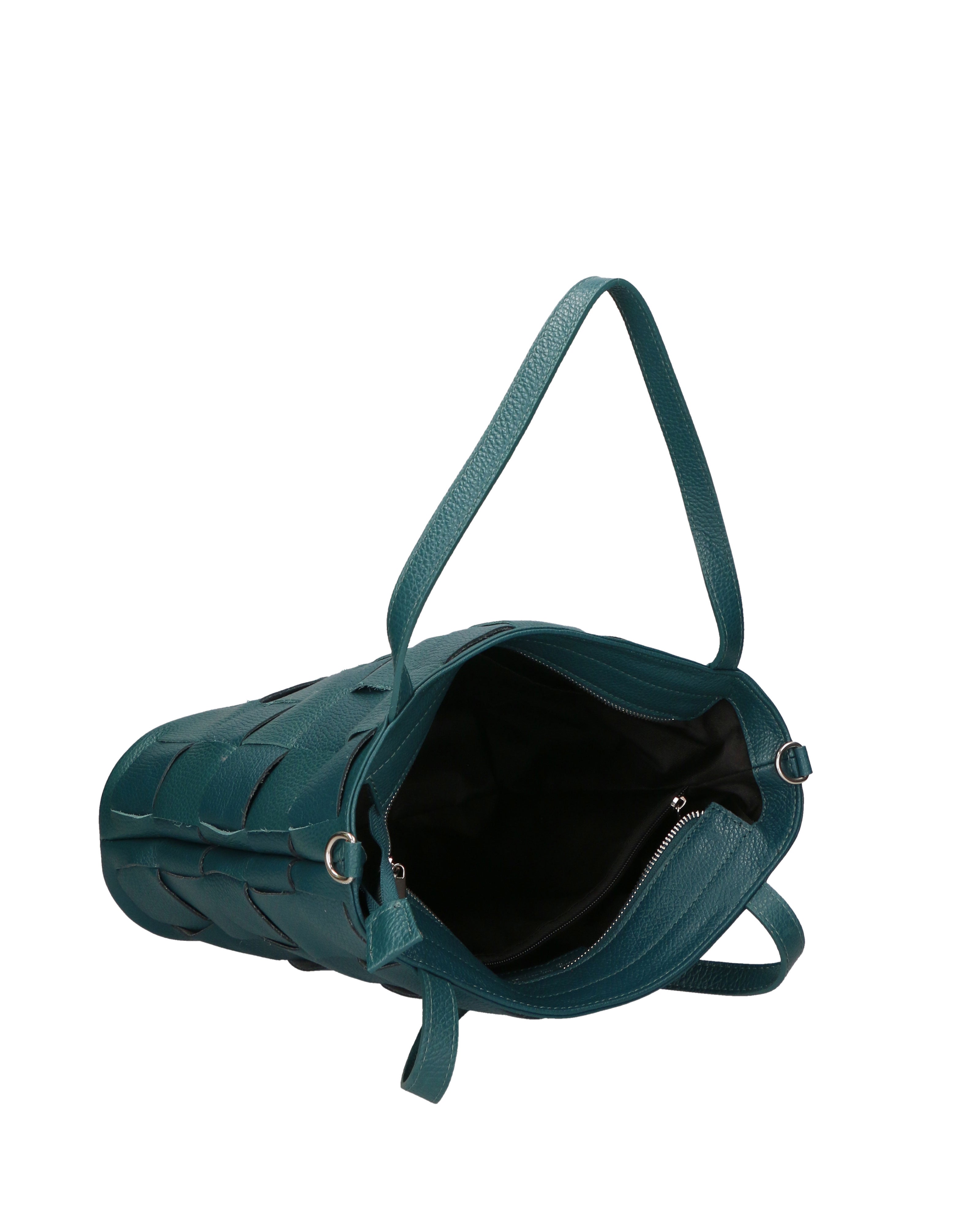 Zelia Lux Borsa a spalla da donna Vera Pelle 2118-D33 PETROLIO Chiara Ferretti