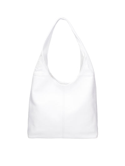 Aria Borsa a Mano in Vera Pelle Bianco