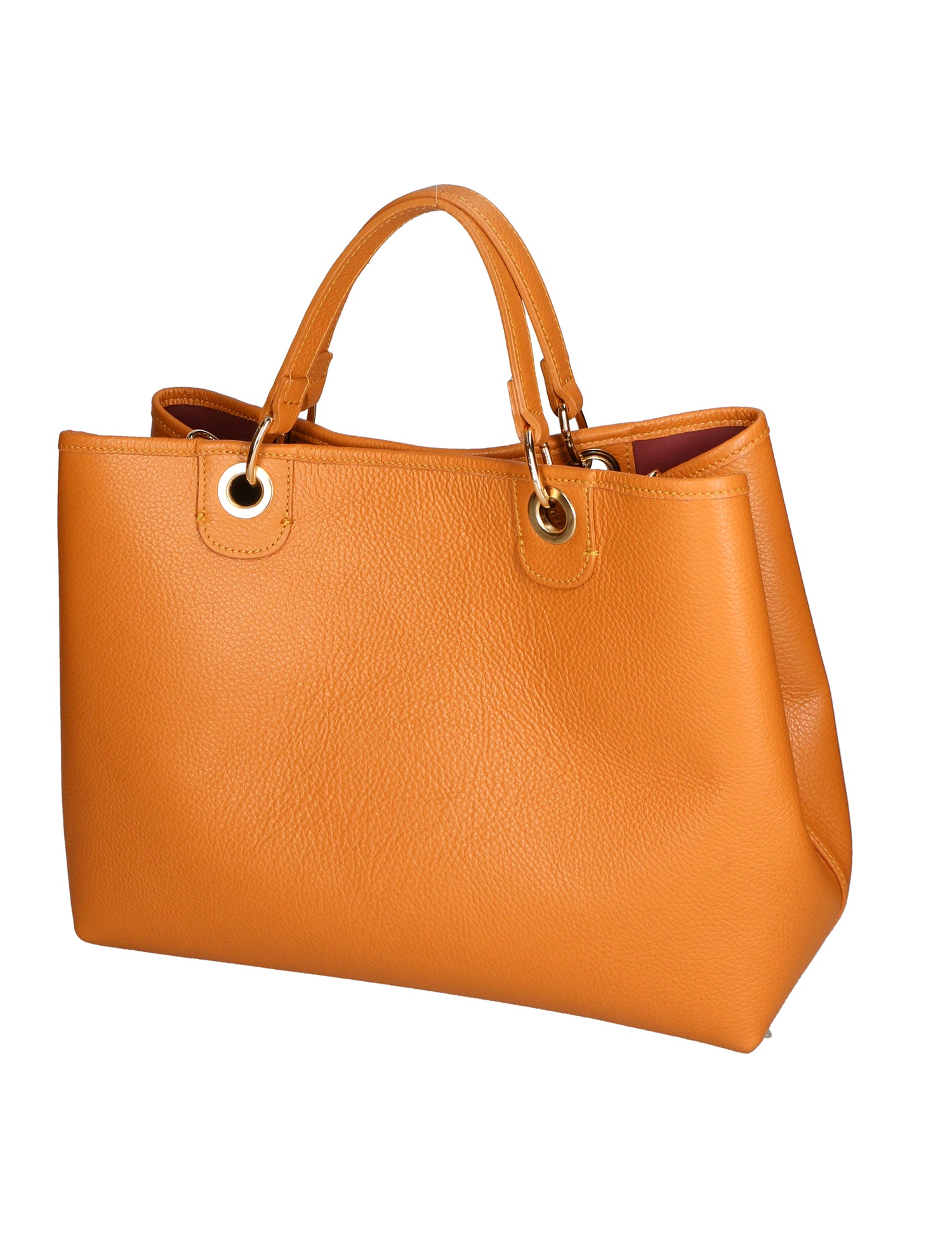 Azurite Borsa a mano da donna 100% pelle 06105-D44 CUOIO COGNAC Gave Lux