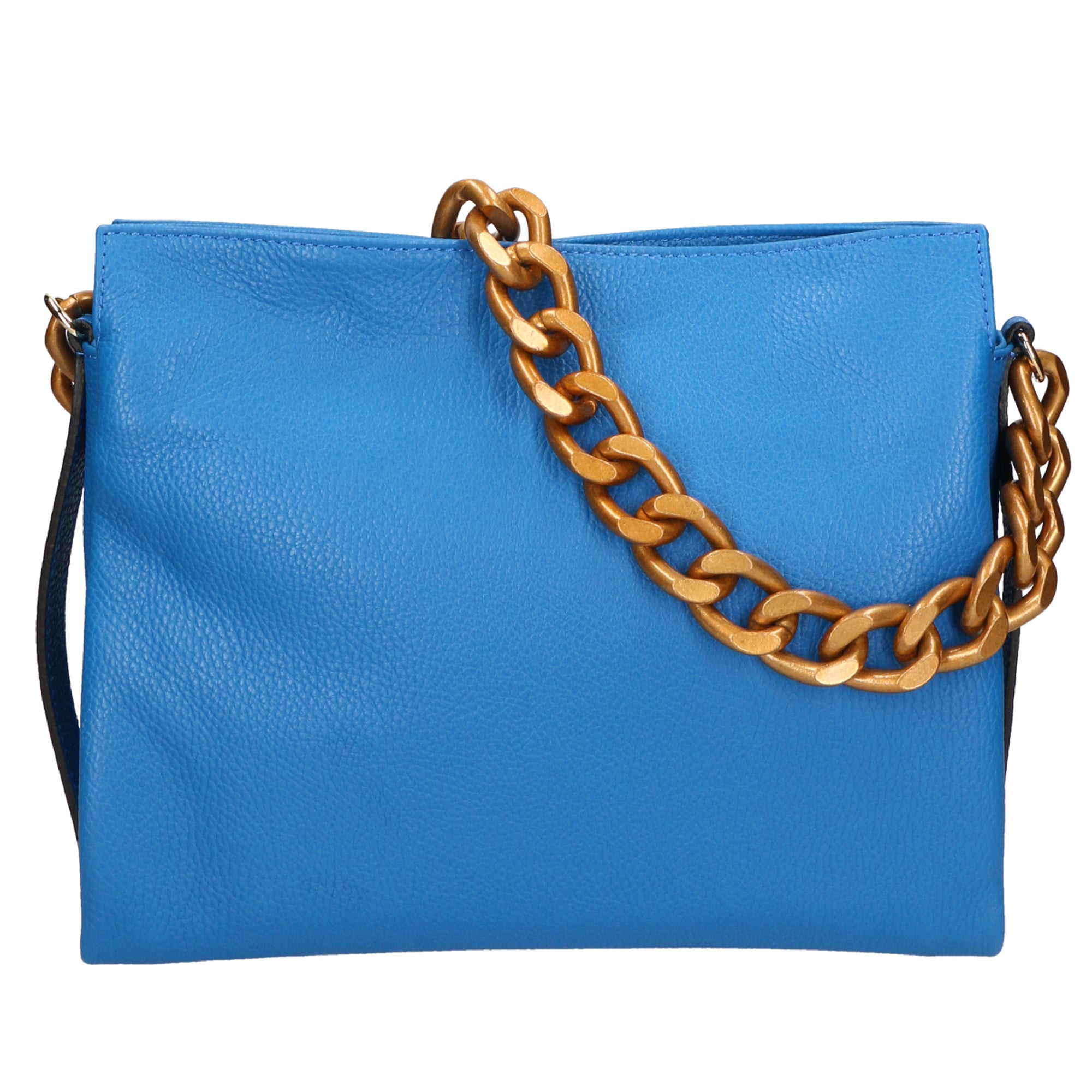 Ilda Borsa a spalla da donna Vera pelle 06110-D222 BLU ASTER Gave Lux