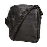 Borsa a tracolla unisex vera pelle Made in Italy SN5862847-BLACK Santini Firenze