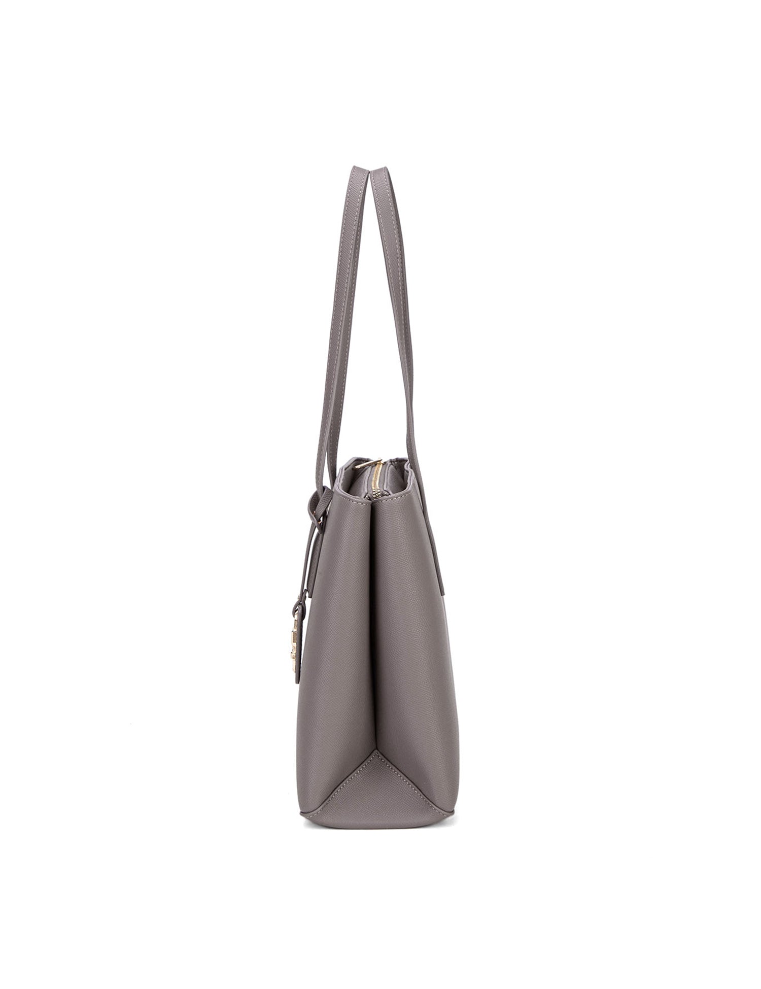 Borsa a Spalla in 100% Pu Vegan Leather Grigio