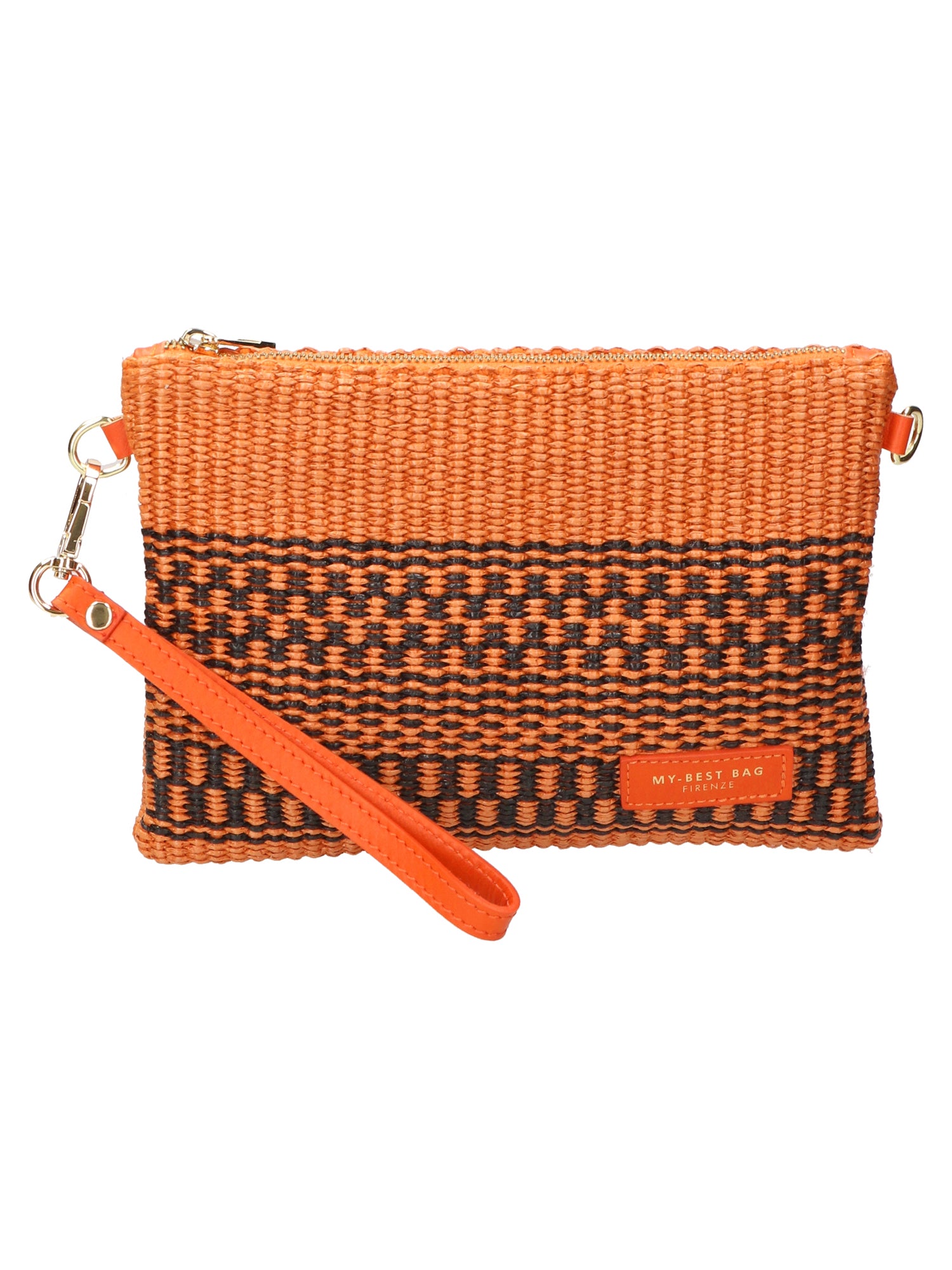 Pochette da donna in paglia Made in Italy MYB-05375-SS-ARANCIO STRAW My Best Bag