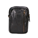 Borsa a tracolla da uomo Vera pelle RFID HILB-3192W-NERO Hill Burry