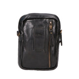 Borsa a tracolla da uomo Vera pelle RFID HILB-3192W-NERO Hill Burry