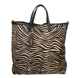 Borsa a mano da donna Vera pelle MYB-6037-FW-ZEBRA NERO CUOIO My Best Bag
