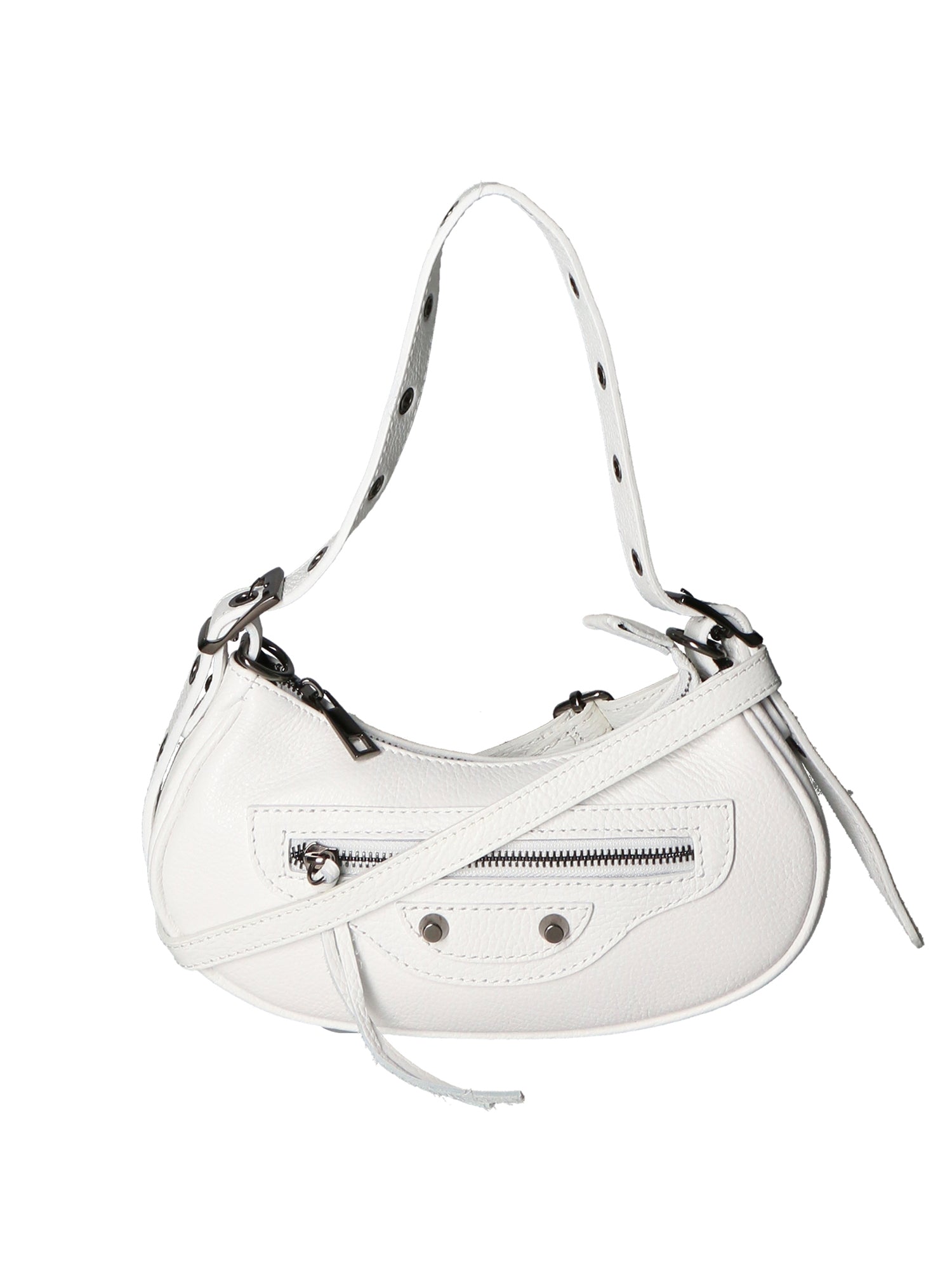 Galatea Borsa a spalla da donna Vera pelle 05708-BIANCO WHITE Gave Lux