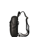 Zaino da uomo in vera pelle Casual HILB-1715-NERO Hill Burry