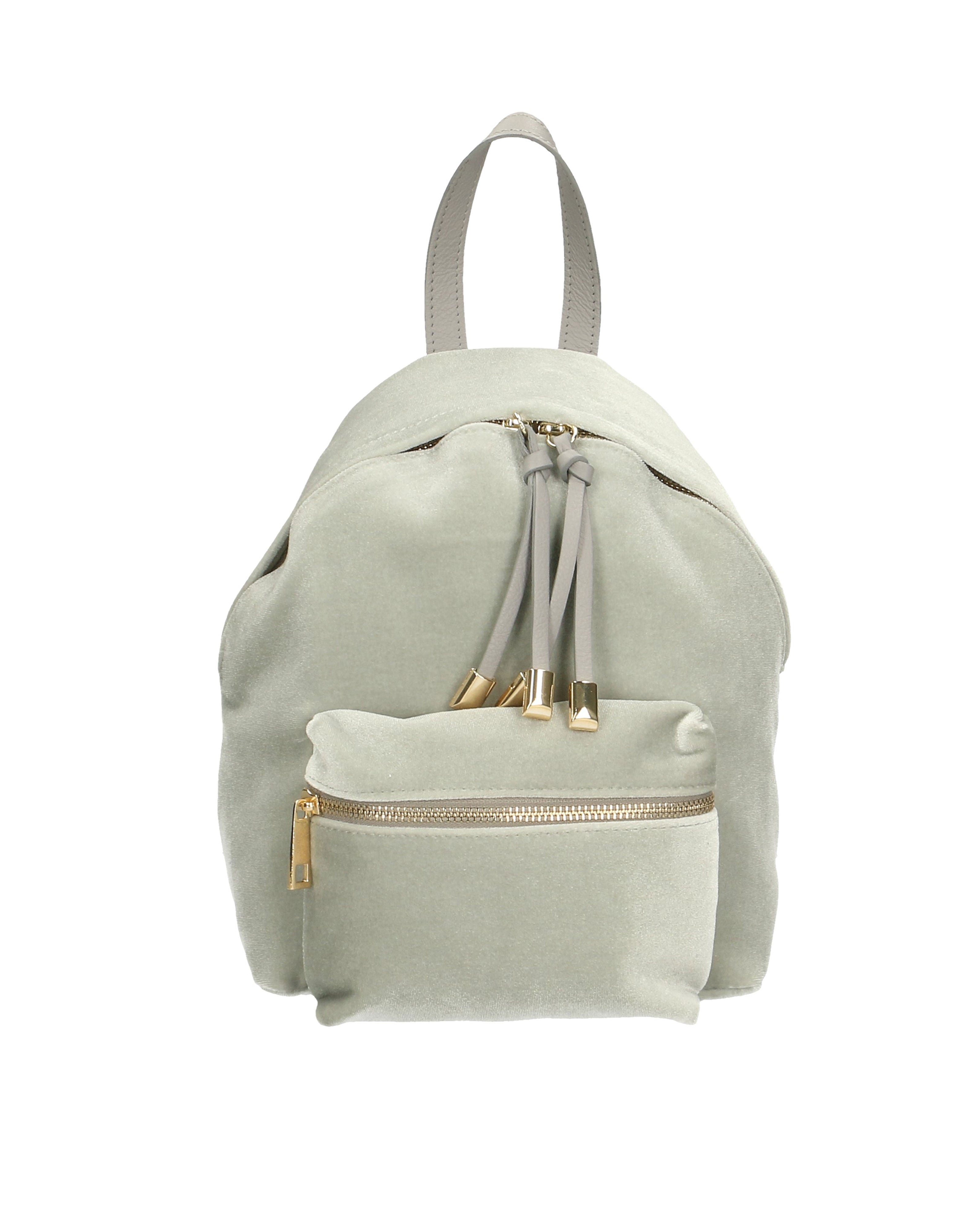Belluno 8933-GRIGIO Zaino da donna in velluto Gave Lux