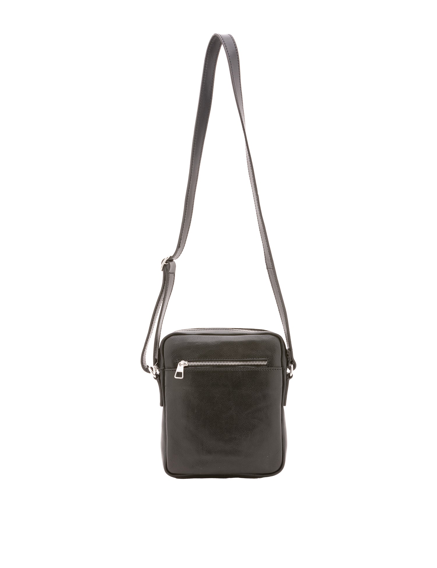 Borsa a tracolla uomo vera pelle Made in Italy 4313-NERO Alessia Firenze