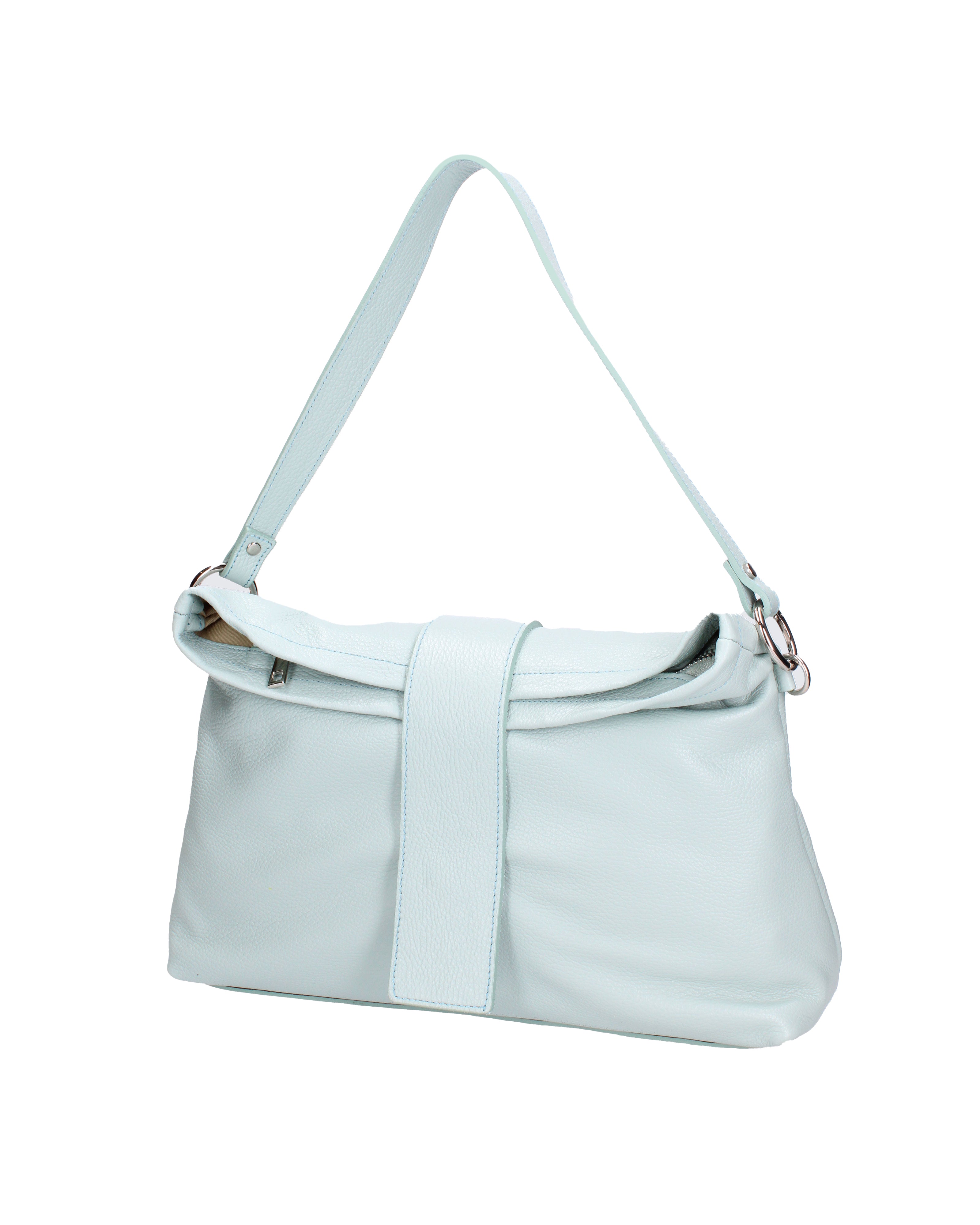 Grace Borsa a spalla da donna Vera pelle 07158-D102 CIELO Viola Castellani