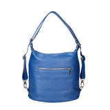 Women's White Convertible Shoulder Bag in Genuine Leather Made in Italy 30x26x9 cm