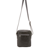 Borsa a tracolla uomo vera pelle Made in Italy 4313-NERO Alessia Firenze