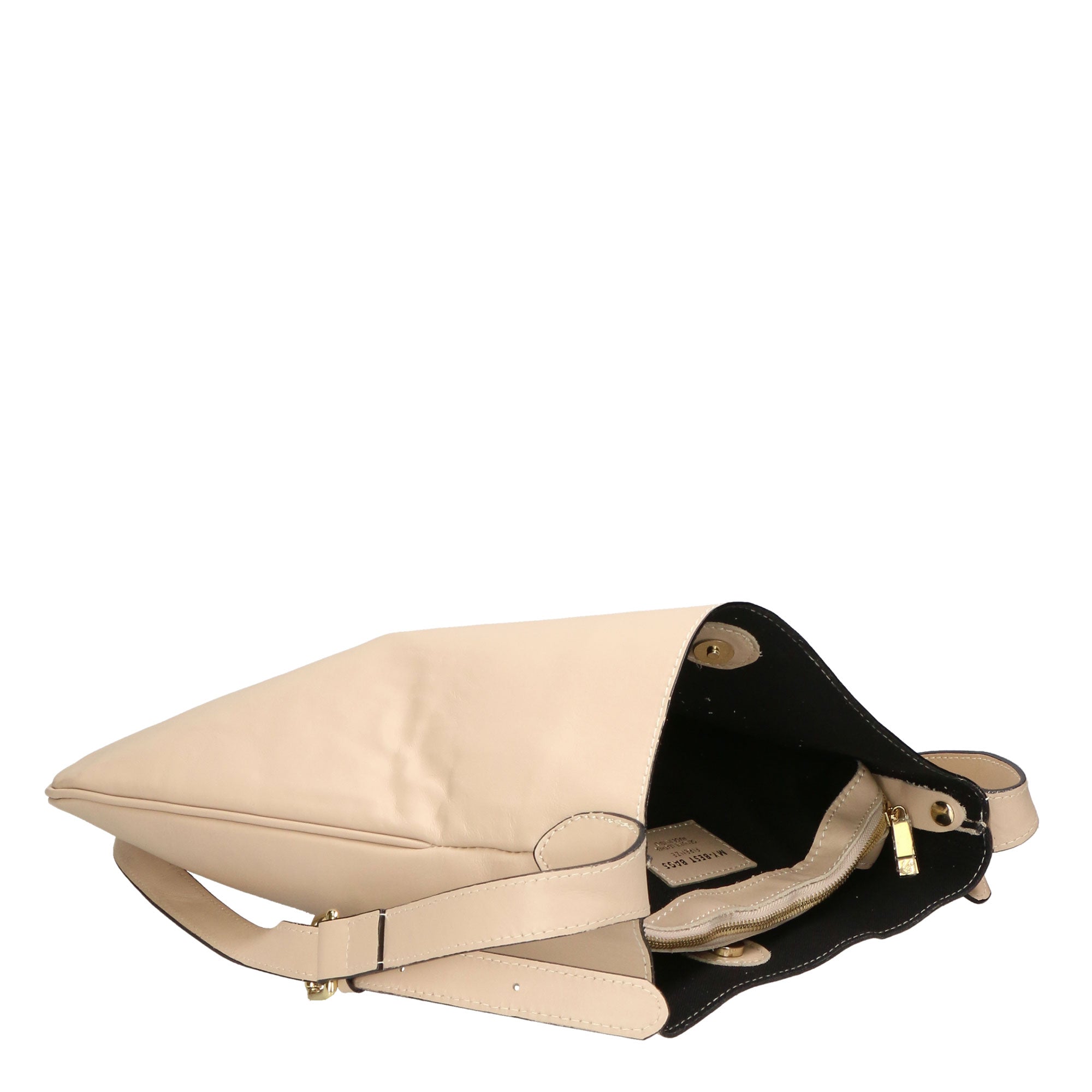 Borsa a tracolla da donna 100% pelle MYB-6030-FW-1183 BEIGE My Best Bag