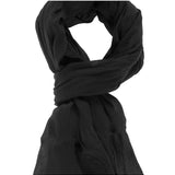 Tiziana L2038-NERO Foulard unisex Cotone e Seta Gave Lux