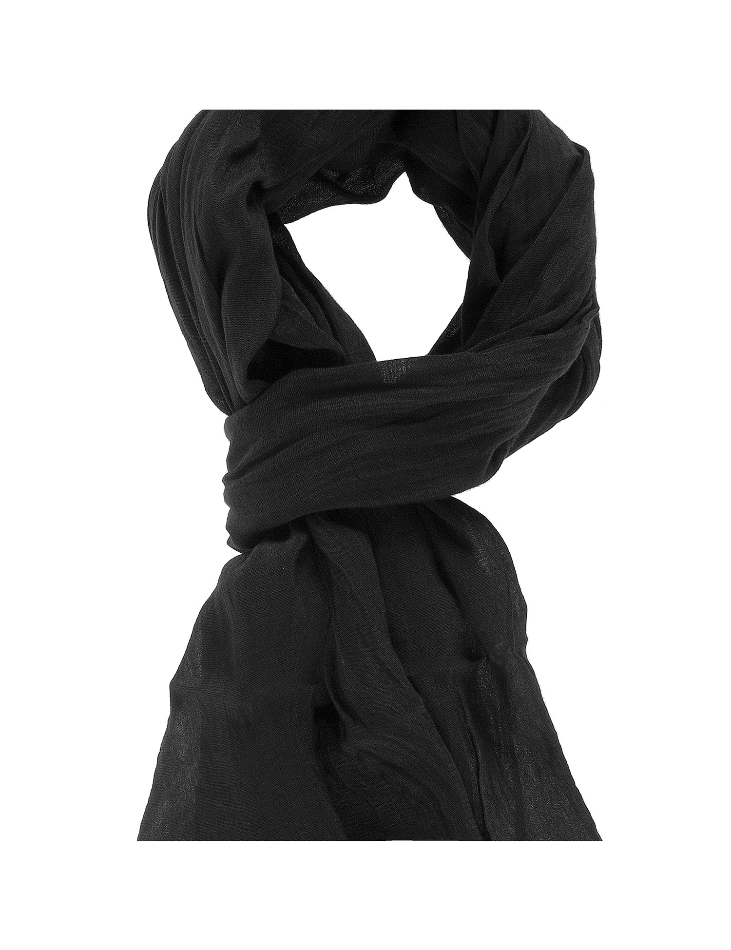Tiziana L2038-NERO Foulard unisex Cotone e Seta Gave Lux