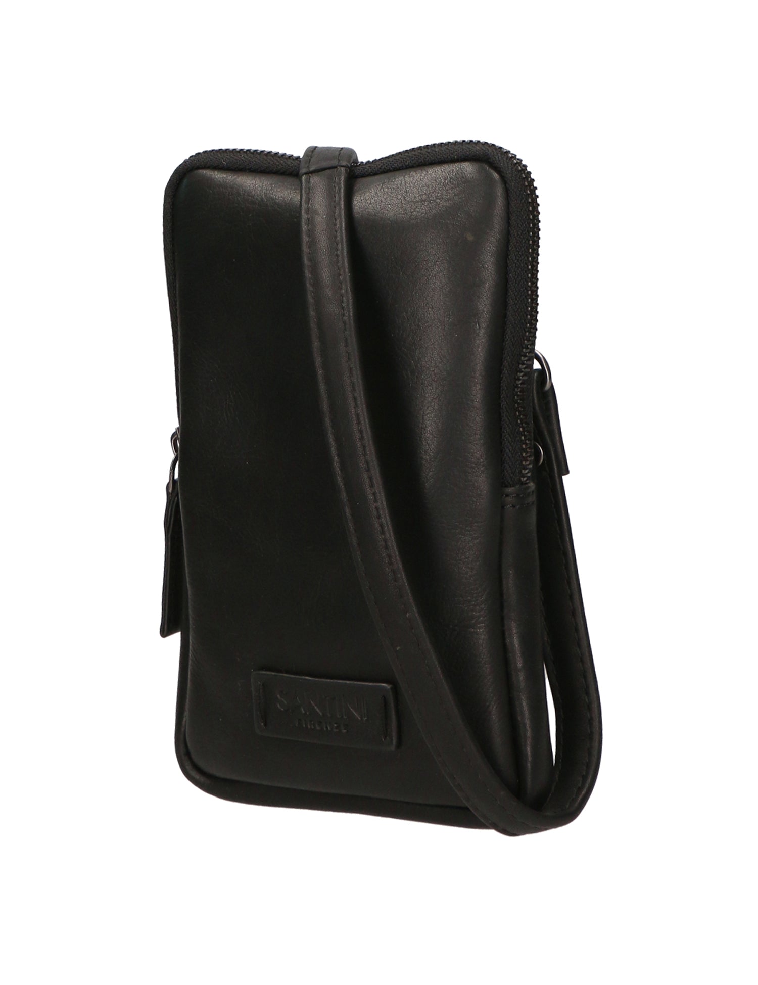Borsa a tracolla unisex vera pelle 100% Made in Italy SN9861247-BLACK Santini Firenze