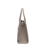 Borsa a Mano in 100% Pu Vegan Leather Beige Scuro