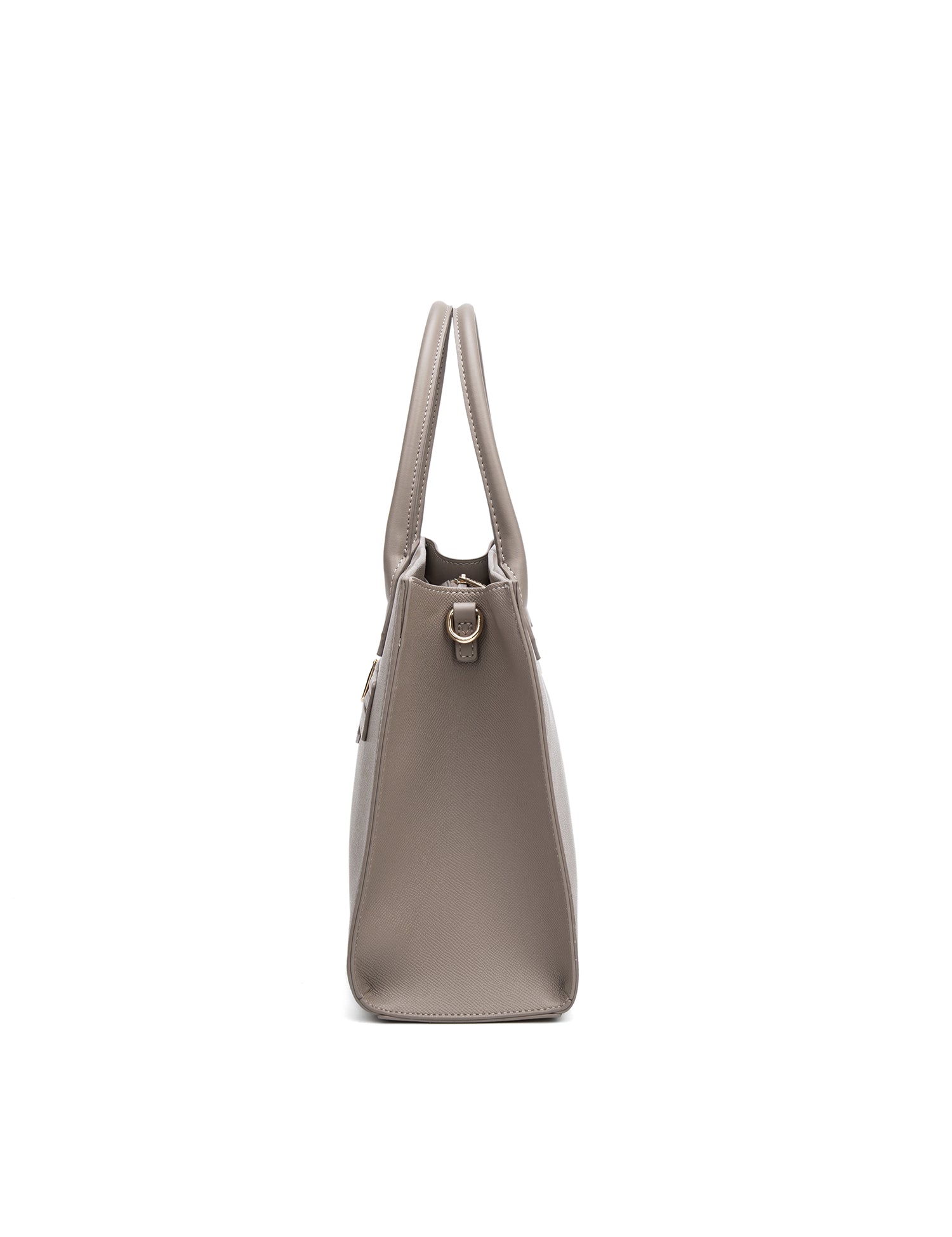 Borsa a Mano in 100% Pu Vegan Leather Beige Scuro