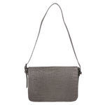 Azzurra Borsa a spalla da donna Vera pelle croco 05699-C27 GRIGIO SCURO Gave Lux