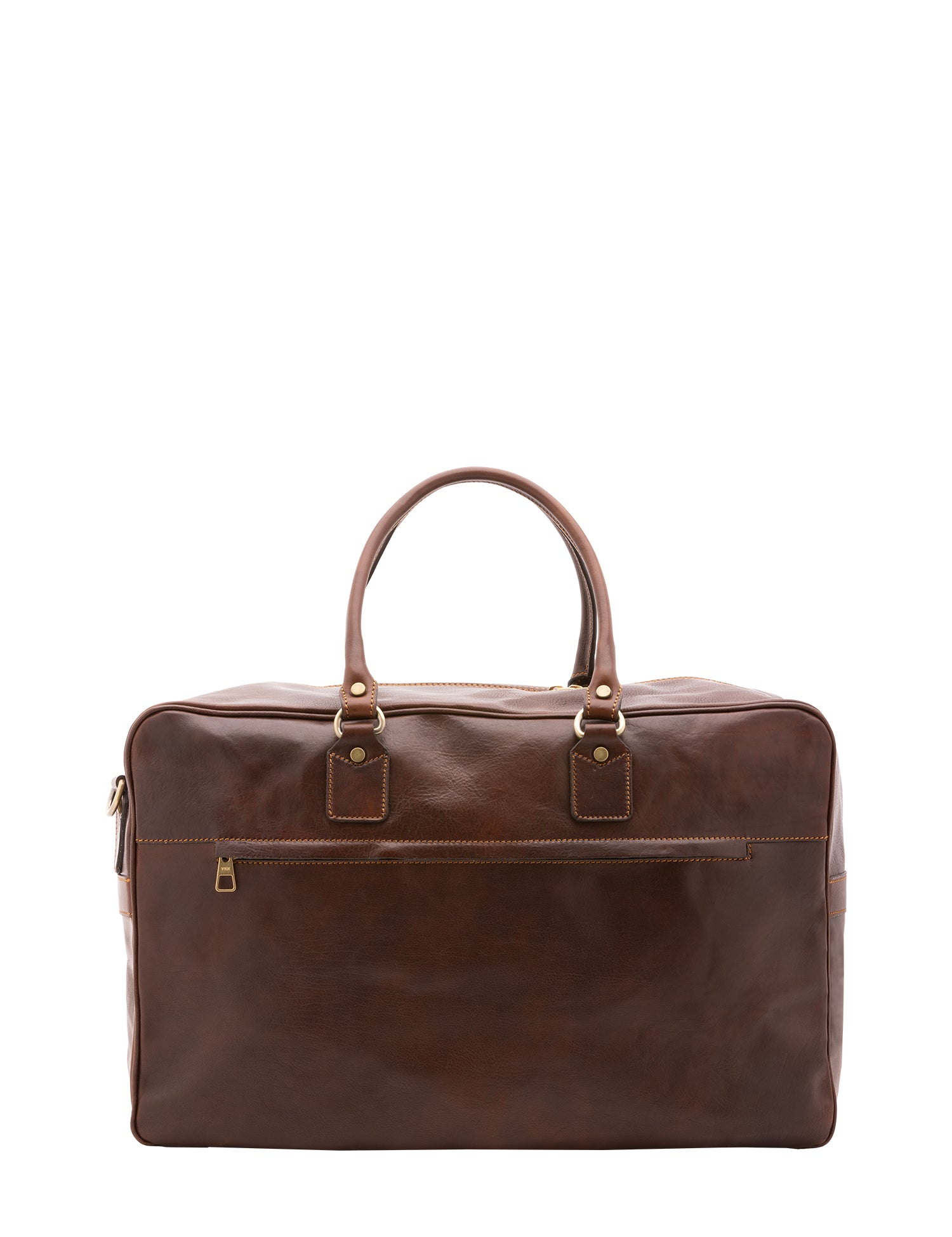 Borsa da viaggio unisex vera pelle 100% cotone 4562-TESTA DI MORO Alessia Firenze