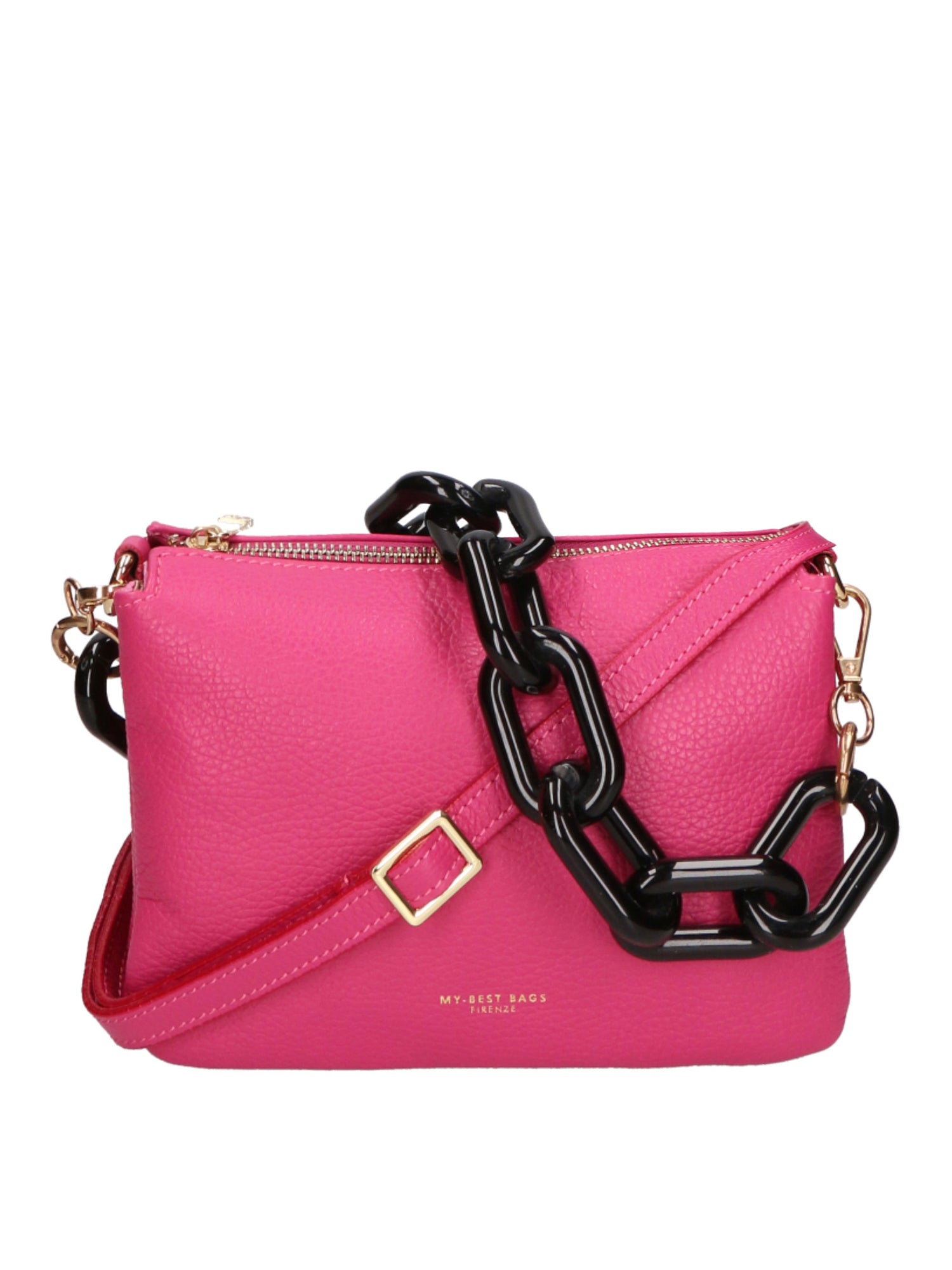 Borsa a spalla da donna Vera pelle italiana MYB-8020-FW-D02 FUXIA My Best Bag