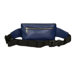Aisha 04733-D24 BLU BLUE Marsupio da donna in vera pelle + canvas Gave Lux