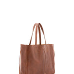 Borsa a mano unisex vera pelle Made in Italy 4611-MARRONE Alessia Firenze