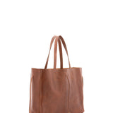 Borsa a mano unisex vera pelle Made in Italy 4611-MARRONE Alessia Firenze