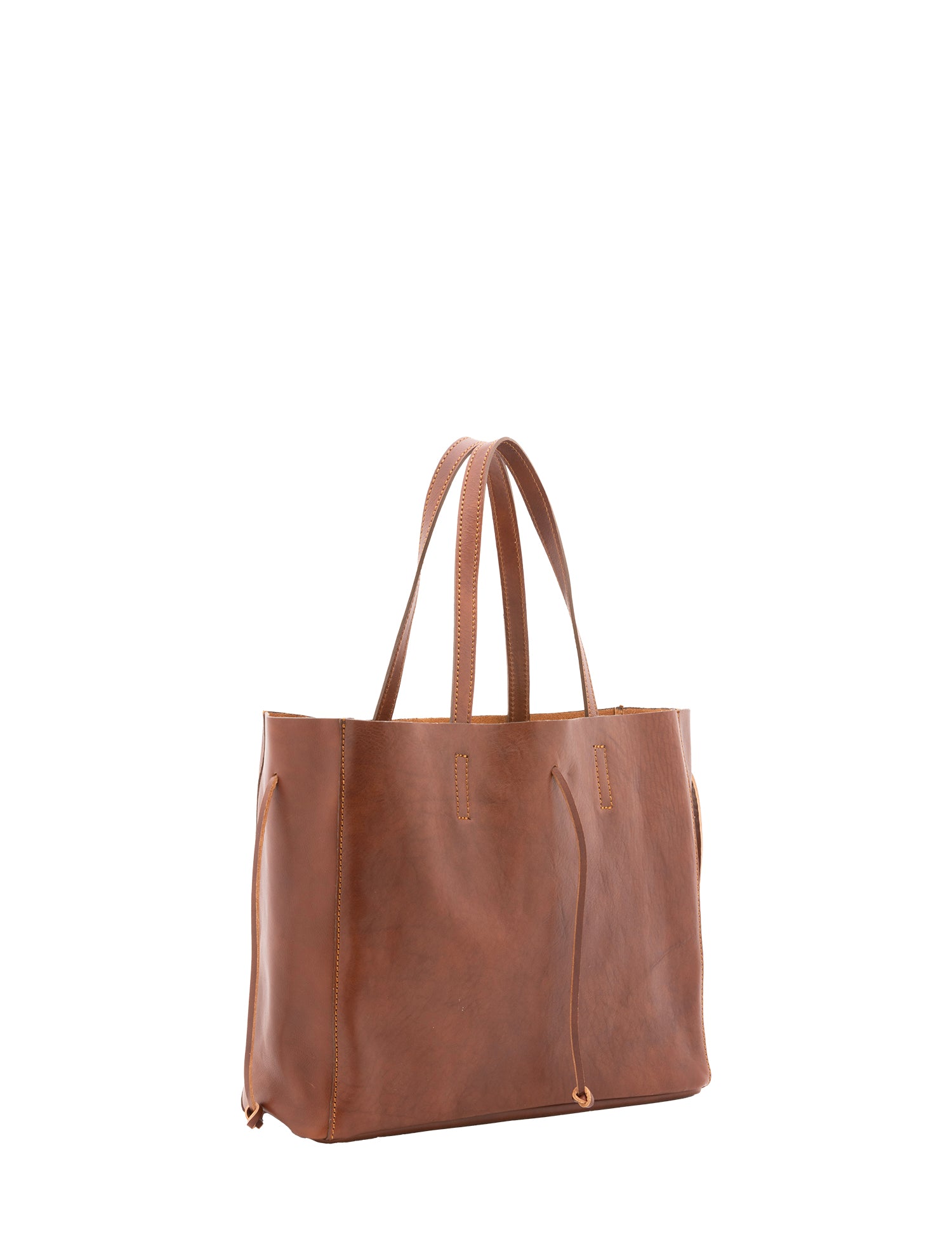 Borsa a mano unisex vera pelle Made in Italy 4611-MARRONE Alessia Firenze