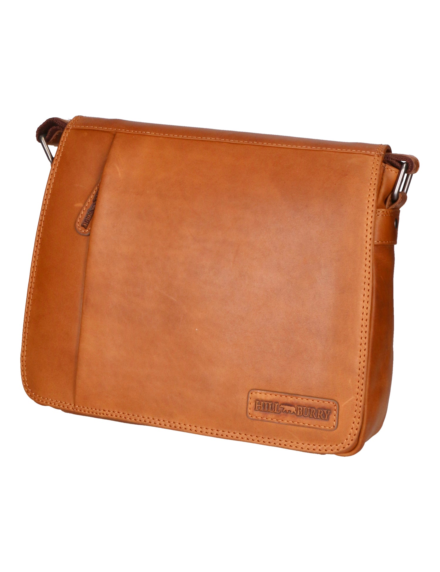 Borsa a tracolla da uomo Vera pelle RFID HILB-3075-CUOIO Hill Burry