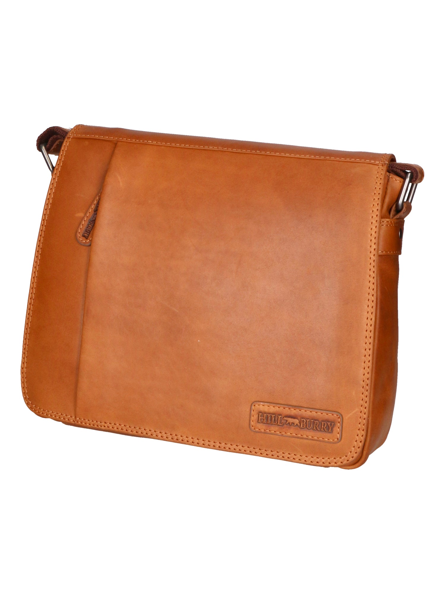 Borsa a tracolla da uomo Vera pelle RFID HILB-3075-CUOIO Hill Burry