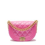 Borsa a mano da donna 100% PVC FLAT ZOE-AURORA PINK + OFF GOLD Marc Ellis