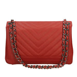 Bologna Borsa a spalla da donna Vera pelle 6590-ROSSO RED Gave Lux