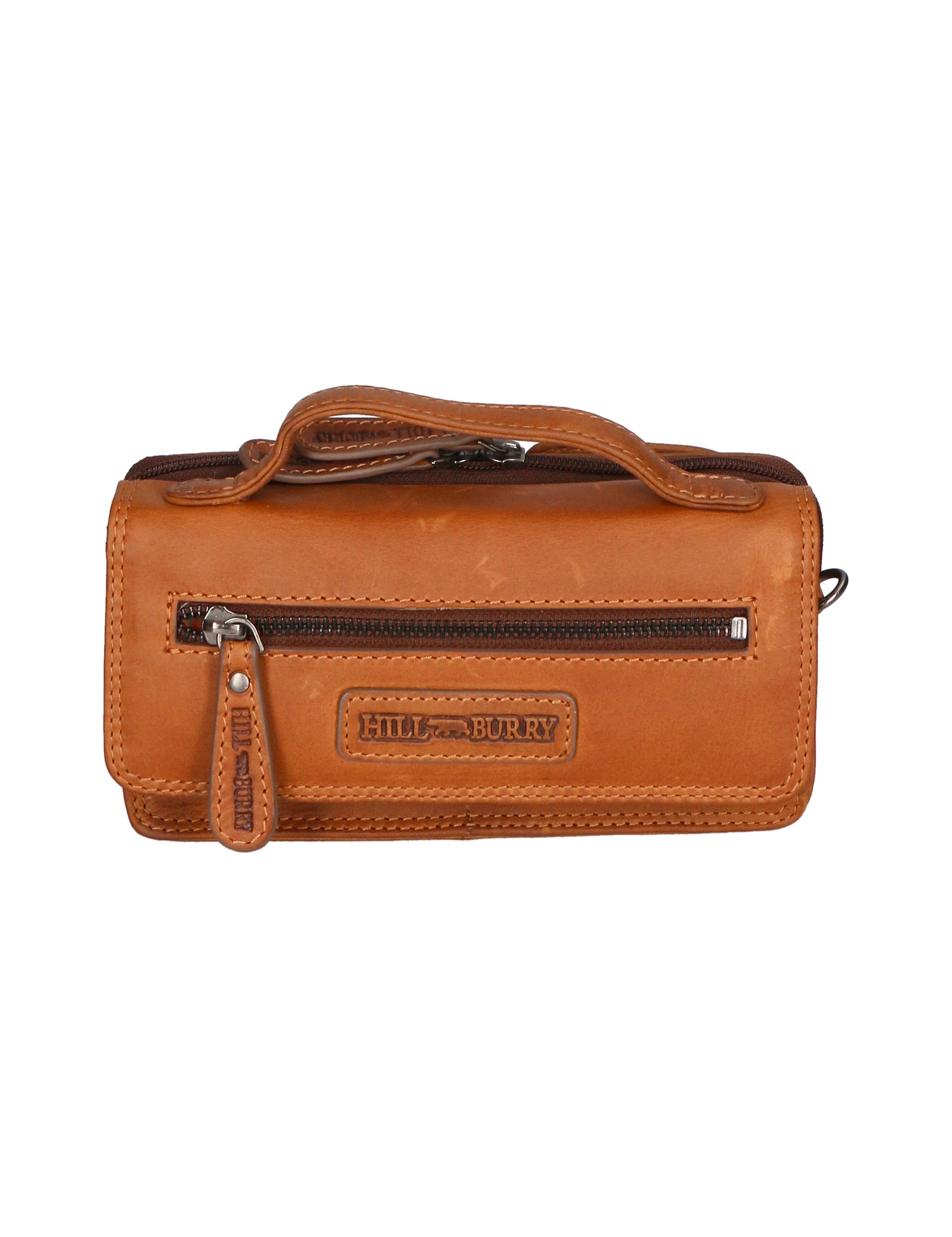 Borsa a tracolla da uomo in vera pelle RFID HILB-3351-CUOIO Hill Burry