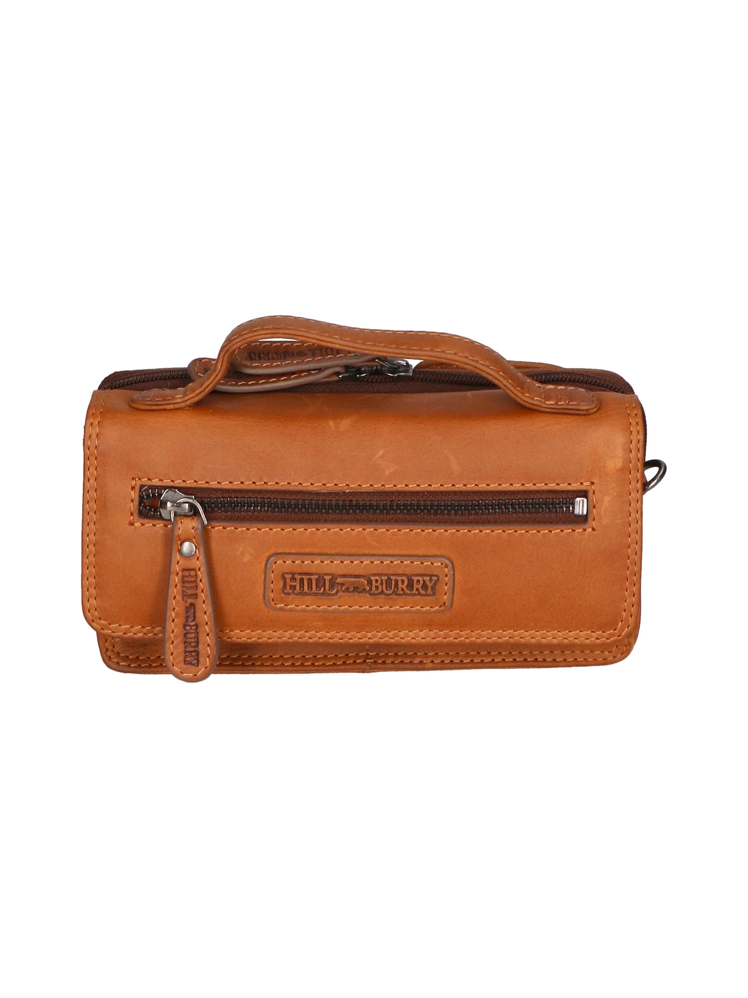 Borsa a tracolla da uomo in vera pelle RFID HILB-3351-CUOIO Hill Burry
