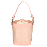 Borsa a secchiello da donna Misto pelle e tessuto MYB-05166-SS-506+S13 ROSA My Best Bag