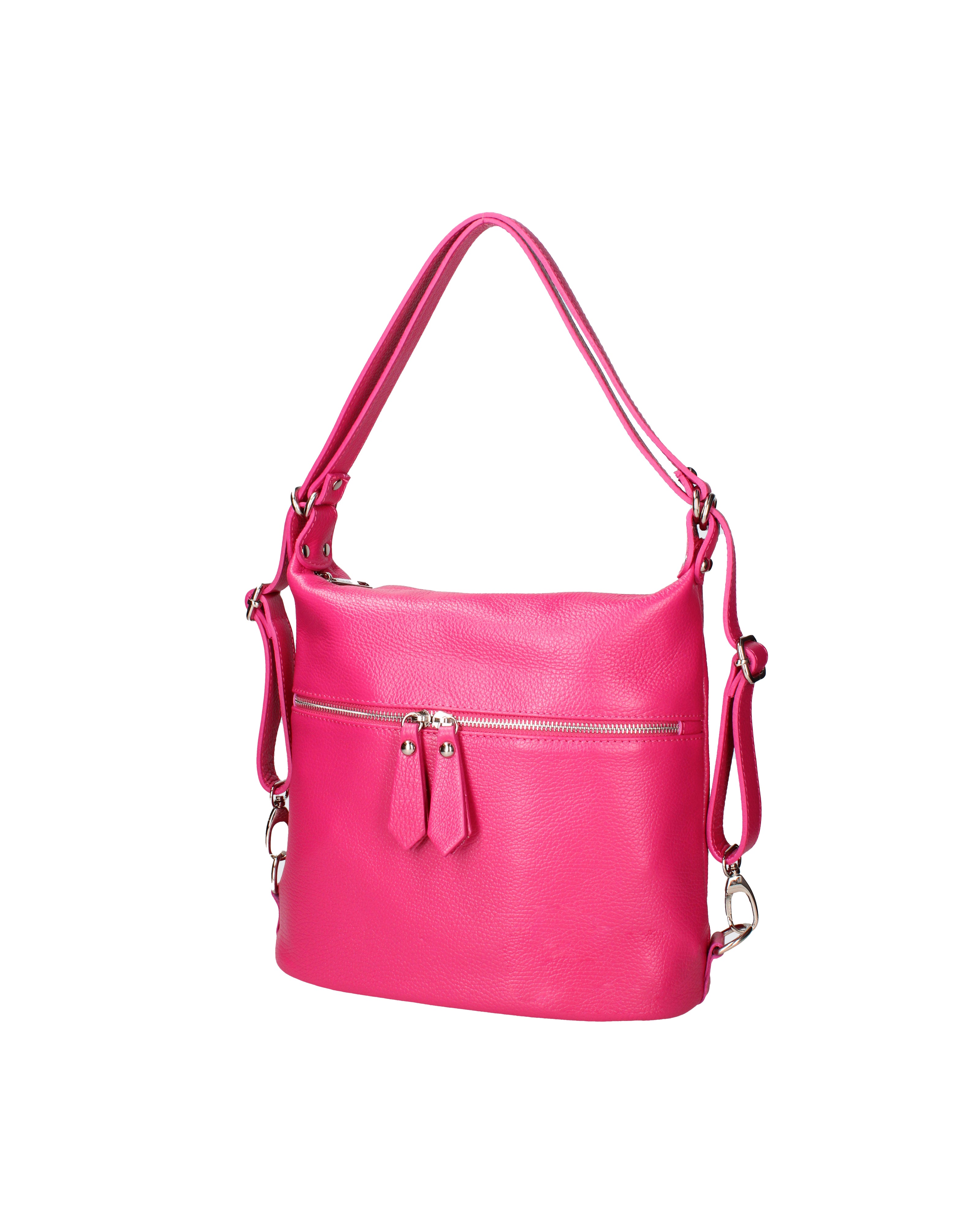 Bianca Borsa a spalla da donna Vera pelle 07136-D02 FUXIA Viola Castellani