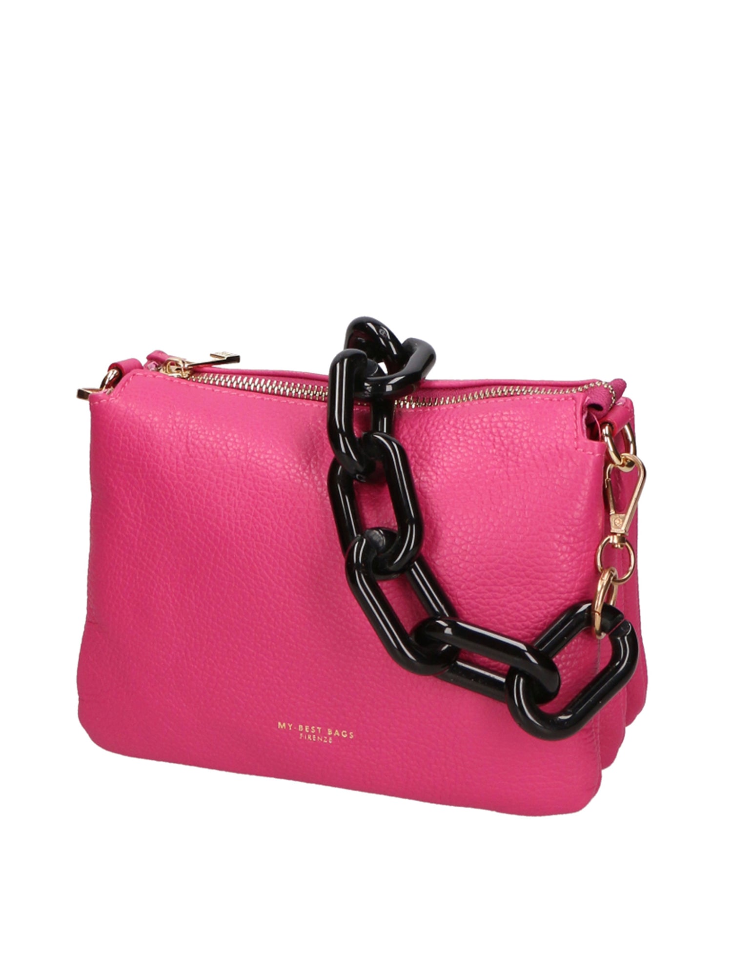 Borsa a spalla da donna Vera pelle italiana MYB-8020-FW-D02 FUXIA My Best Bag