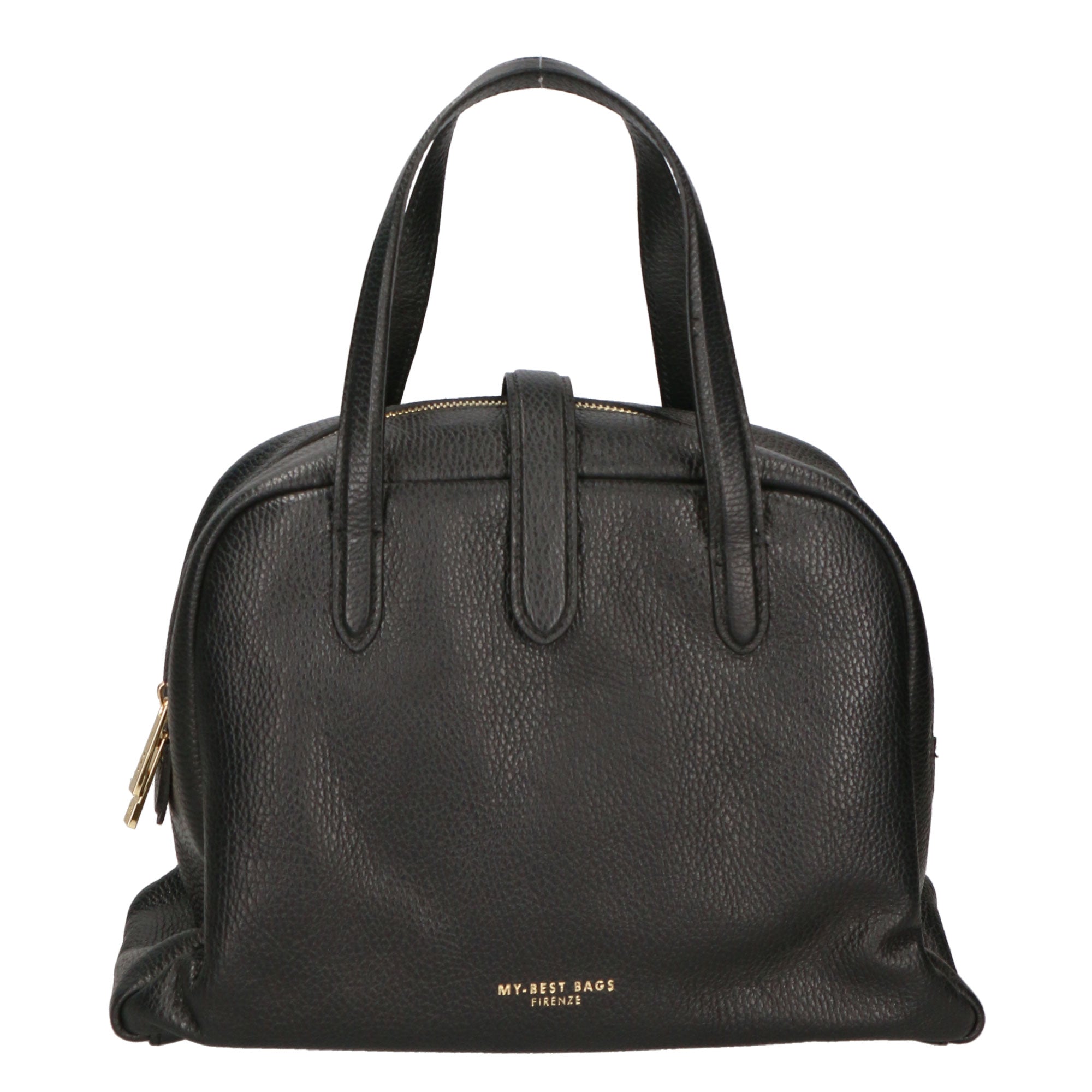Borsa a mano da donna 100% vera pelle MYB-6007G-FW-D28 NERO BLACK My Best Bag