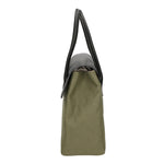 Borsa a mano da donna Vera pelle e cotone MYB-7038-SS-104 MILITARE My Best Bag