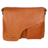 Borsa a tracolla da uomo 100% vera pelle HILB-3062B-CUOIO Hill Burry