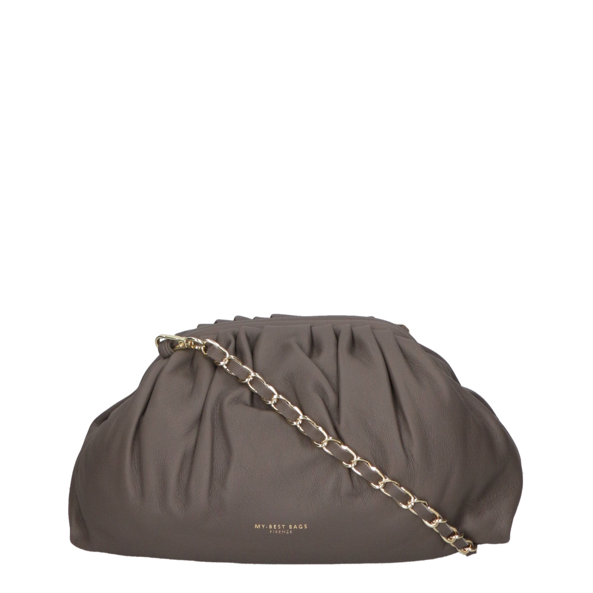 Borsa a tracolla da donna 100% pelle MYB-8013-FW-ASFALTO 22 My Best Bag